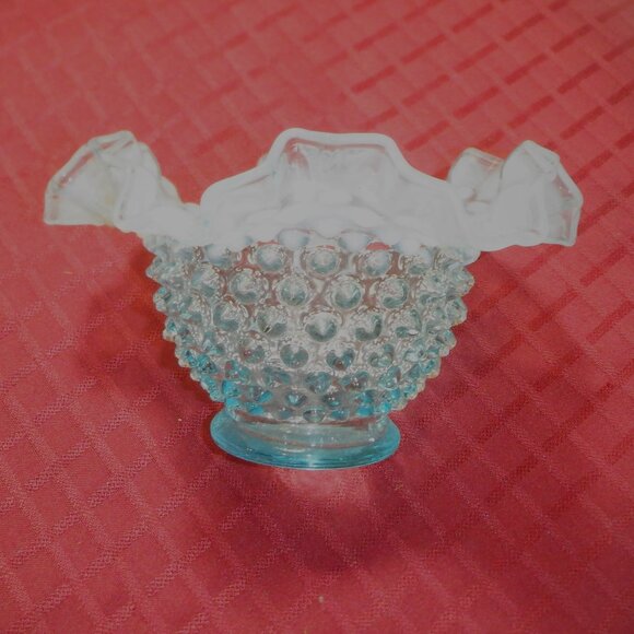 FENTON *** HOBNAIL *** Ruffled Candy Dish - Picture 1 of 2